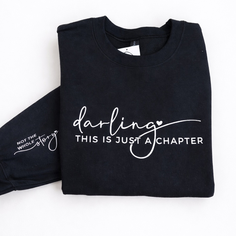 Gildan Black Sweatshirt with White Script